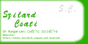 szilard csati business card